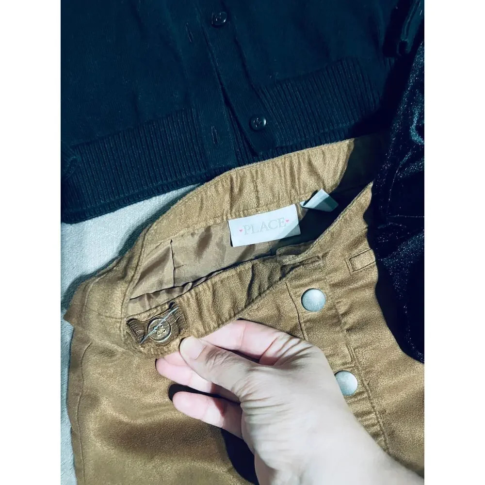 NWOT CP Bundle Tan Brown Skirt 2 Black Cardigans Cotton & Velvet Formal SZ 5-6 - Picture 5 of 9